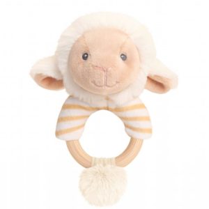 Peluche anneau bois mouton – KeelEco – 14cm
