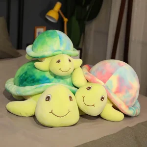 Peluche Tortue Arc-en-Ciel de 38 à 65cm