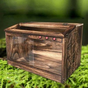 Terrarium Tortue de Terre en Bois de Paulownia