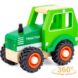 Tracteur en bois vert – Ulysse