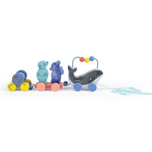 Train d’activités à tirer en bois – Les aventures de Paulie – Moulin Roty