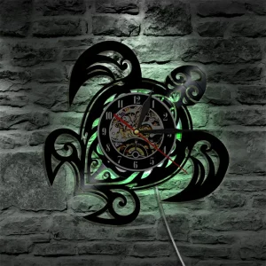 veilleuse-tortue-lampe-3D-LED-tortue-decoration-tortue-lumiere-tortue-horloge-2.jpglossy1ssl1 Veilleuse Tortue Horloge Murale à LED Pour Salon Ou Chambre